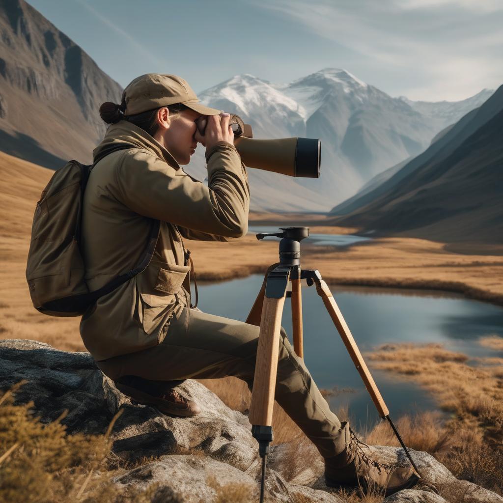 Wildlife biologist looking for wildlife wearing Telemetry Solutions GPS tracking devices.